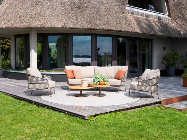 4 Seasons Capalbio/Volta loungeset (5-delig) - Teak/Terre, Tuin en Terras, Tuinsets en Loungesets, Loungeset, Nieuw, Hout, Verzenden