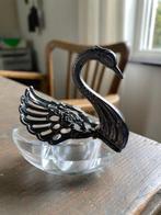 Zoutbakje - .835 zilver - Zwaan zilver kristal, Antiek en Kunst, Antiek | Goud en Zilver
