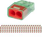 Lasklem - Vintex - 2 Polig - 0.2-2.5 mm2 - Rood - 100 Stuks, Doe-het-zelf en Verbouw, Ophalen of Verzenden, Nieuw