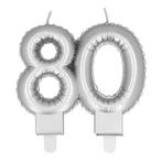 Zilveren Kaars 80 Jaar 8cm, Hobby en Vrije tijd, Verzenden, Nieuw