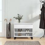 vidaXL Schoenenkast 70x36x60 cm bewerkt hout hoogglans wit, Verzenden, Nieuw