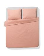 HEMA Dekbedovertrek 240x200/220cm chambray oranjerood, Verzenden, Nieuw