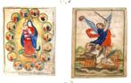 Religieuze en spirituele objecten (2) - perkament -, Antiek en Kunst, Kunst | Schilderijen | Klassiek