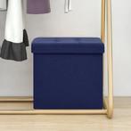 vidaXL Opbergkruk inklapbaar kunstlinnen blauw, Huis en Inrichting, Stoelen, Verzenden, Nieuw, Blauw