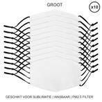 Sublimatie Mondkapjes - Large - Set van 10 - Bedrukbaar -, Verzenden