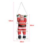 Klimmende Kerstman 90 cm op ladder 130x30 cm, Diversen, Kerst, Verzenden, Nieuw