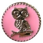 Fako Bijoux® - Click Button - Metaal - Uil Roze, Sieraden, Tassen en Uiterlijk, Verzenden, Nieuw