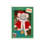 Het Muizenhuis - Knuffelmuis Kerstman - 12 cm, Nieuw