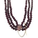 Granaat collier met gouden siersluiting 14 krt, Ophalen of Verzenden, Nieuw