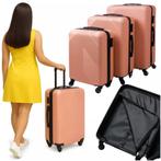 Trizand 3-in-1 kofferset roze – ABS met TSA slot & 360° w, Sieraden, Tassen en Uiterlijk, Koffers, Ophalen of Verzenden, Nieuw