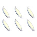 Voordeelpak LED Downlight Slim 6 Pack - Inbouw Rond 3W -, Huis en Inrichting, Lampen | Spots, Metaal of Aluminium, Nieuw, Ophalen of Verzenden