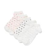 HEMA Dames enkelsokken stippen - 5 paar wit, Kleding | Dames, Verzenden, Nieuw, Wit