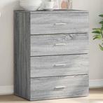 vidaXL Dressoir 60x39x80 cm bewerkt hout grijs sonoma, Verzenden, Nieuw, 50 tot 100 cm, 25 tot 50 cm