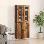 vidaXL buffetkast 69,5x34x180 cm bewerkt hout oud, Verzenden, Nieuw, 50 tot 100 cm, Minder dan 100 cm