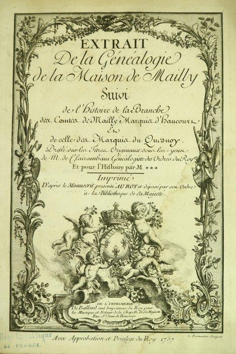 [Le Père Simplicien] - Extrait de la généalogie de la Maison, Antiek en Kunst, Antiek | Boeken en Bijbels