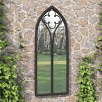 vidaXL Tuinspiegel 70x30 cm ijzer zwart, Huis en Inrichting, Verzenden, Nieuw