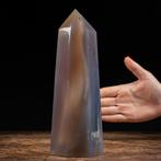 Agata-torenkristal Obelisk van agaat - Hoogte: 250 mm -, Verzamelen, Mineralen en Fossielen