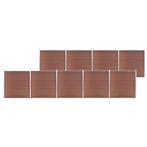 vidaXL Schutting 1564x186 cm HKC bruin, Verzenden, Nieuw, Kunststof, 1 tot 2 meter
