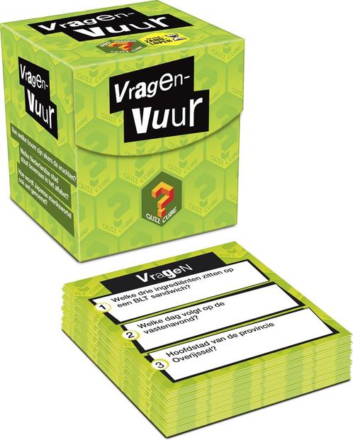 Quiz Cube - Vragenvuur | Tuckers Fun Factory - Kaartspellen, Hobby en Vrije tijd, Gezelschapsspellen | Kaartspellen, Nieuw, Verzenden