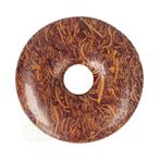 Coquina Jaspis edelstenen donut hanger Nr 11 - Ø4 cm, Sieraden, Tassen en Uiterlijk, Nieuw, Verzenden