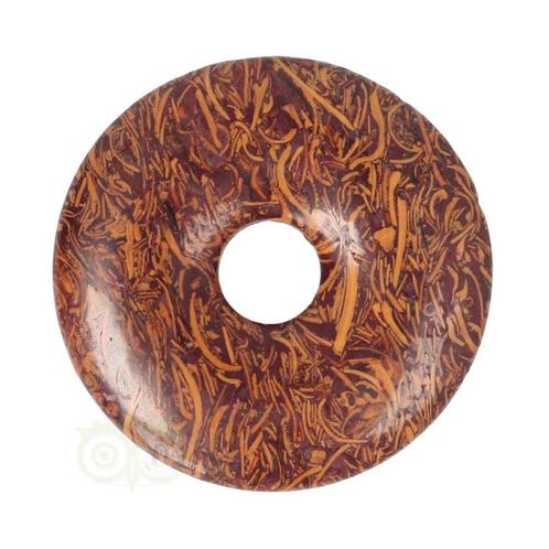 Coquina Jaspis edelstenen donut hanger Nr 11 - Ø4 cm, Sieraden, Tassen en Uiterlijk, Edelstenen, Nieuw, Verzenden