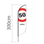 Proflag Beachflag Convex S-60 x 240 cm - Sarah - Vlag Los, Diversen, Vlaggen en Wimpels, Ophalen of Verzenden, Nieuw