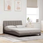 vidaXL Bedframe zonder matras stof taupe 140x200 cm, Verzenden, 140 cm, 200 cm, Stof