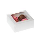 HoM Cupcake Doosje 4 Wit (incl. tray met venster) 2st., Verzenden, Nieuw