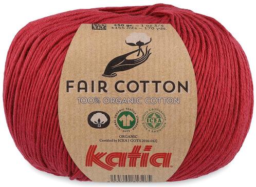 Katia Fair Cotton - 27 bordeauxrood - Biologisch Katoengar, Hobby en Vrije tijd, Breien en Haken, Ophalen of Verzenden