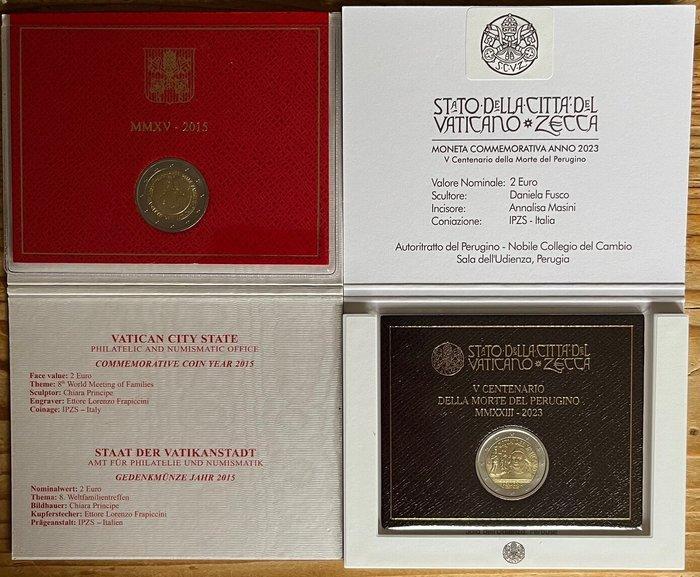 Vaticaan. 2 Euro 2015/2023 Incontro Mondiale delle, Postzegels en Munten, Munten | Europa | Euromunten