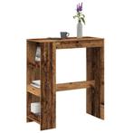 vidaXL Bartafel met rekken 90x40x103,5 cm bewerkt hout oud, Huis en Inrichting, Tafels | Eettafels, Verzenden, Nieuw