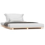 Massief Houten Bed 140x200 | Tweedekansje | OP=OP, Verstelbaar, Bruin, Houten bedframe, 200 cm