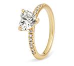 1.05 Ct D-Si1 Heart Natural Diamond Ring AIG Certified 750