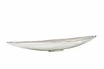 Handgemaakte decoratieve kom SILVER LEAF 80cm zilver, Huis en Inrichting, Woonaccessoires | Vazen, Ophalen of Verzenden, Nieuw