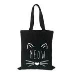 Katten katoenen draagtas/shopper Meow | Zwart, Sieraden, Tassen en Uiterlijk, Tassen | Damestassen, Ophalen of Verzenden, Nieuw