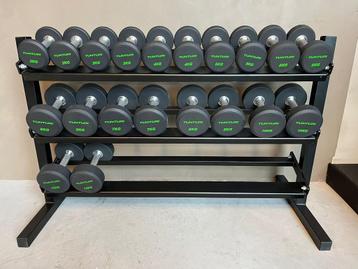 Tunturi Pro Dumbbell Set 2-12kg met VirtuFit Dumbbellrek beschikbaar voor biedingen