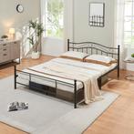 Metalen bedframe Florenz incl. matras 160x200 cm zwart, Huis en Inrichting, Slaapkamer | Bedden, Verzenden, Nieuw