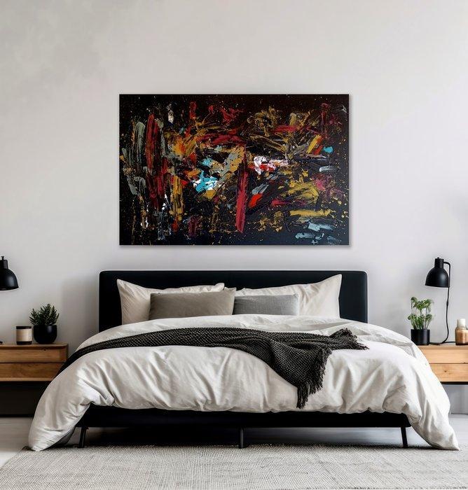 Omar Agrebi - • L istinto del leone • (XXL - Unique work), Antiek en Kunst, Kunst | Schilderijen | Modern