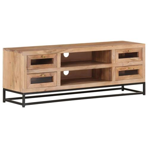 vidaXL Tv-meubel 110x30x40 cm massief acaciahout, Huis en Inrichting, Kasten | Televisiemeubels, 25 tot 50 cm, Nieuw, Overige houtsoorten