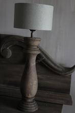 Houten sierlijke baluster Lampvoet Brown wash 50cm, Ophalen of Verzenden, Nieuw