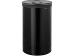 Brabantia Wasmand - met Deksel - 60 l - Matt Black / Dark, Verzenden, Zo goed als nieuw