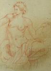 Scuola Veneta del XVIII secolo - Nudo disegno