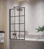 Badwand Riad 80 x 140 cm Zwart Badscherm Draaibaar 5 mm, Verzenden, Nieuw, Bad