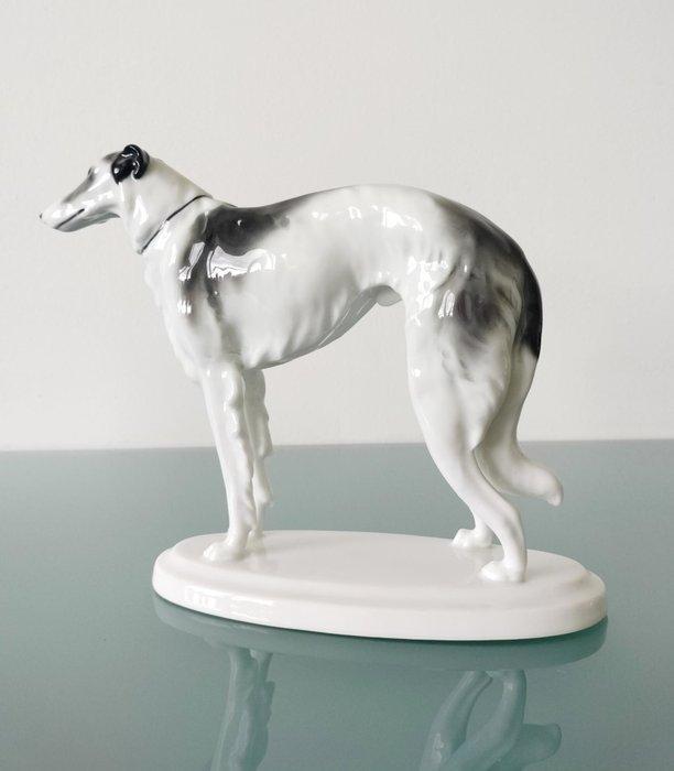 Fritz Pfeffer Porzellanfabrik - Beeld, Barsoi hond - 18 cm -, Antiek en Kunst, Antiek | Glas en Kristal