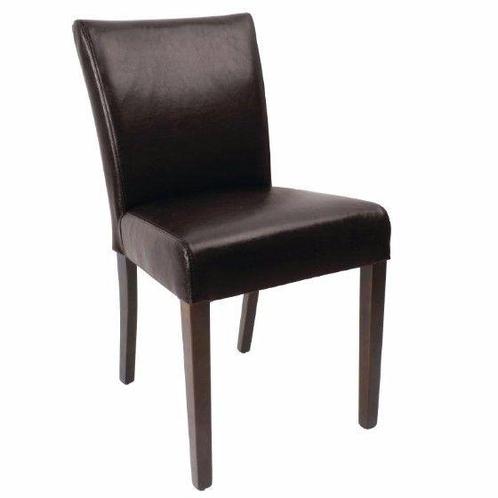 Stoel Maurits - kunstleder - donkerbruin - set van 2 stuks, Zakelijke goederen, Horeca | Keukenapparatuur, Nieuw in verpakking