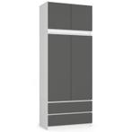 Kledingkast wit antraciet  XL lades Wit Grijs (Slaapkamer), Huis en Inrichting, Kasten | Kledingkasten, Nieuw, 50 tot 100 cm, Met lade(s)