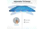2dekans | Coast Parasol - 245cm - Blauw, Tuin en Terras, Ophalen of Verzenden, Zo goed als nieuw