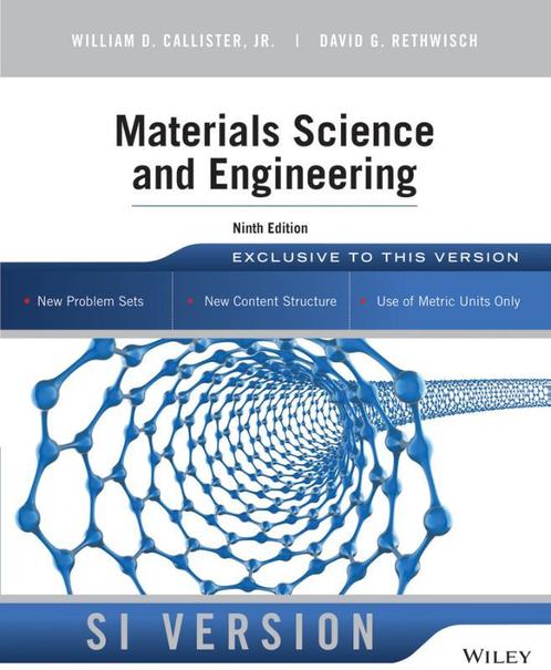 Materials Science and Engineering 9781118319222, Boeken, Studieboeken en Cursussen, Zo goed als nieuw, Verzenden