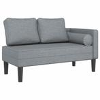 Chaise longue stof lichtgrijs | Retourdeal 46% Korting, Huis en Inrichting, Eenpersoons, Minder dan 75 cm, Nieuw, Ophalen of Verzenden
