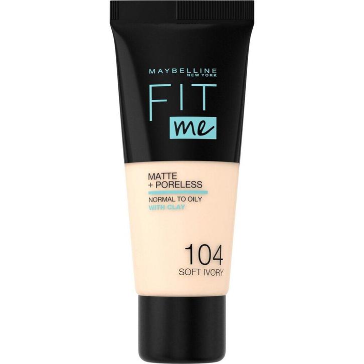 Maybelline New York Fit Me Matte & Poreless 104 Soft Ivory, Sieraden, Tassen en Uiterlijk, Uiterlijk | Cosmetica en Make-up, Make-up